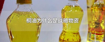 ​桐油为什么是战略物资