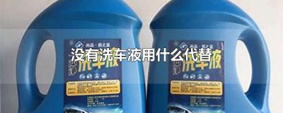 ​没有洗车液用什么代替