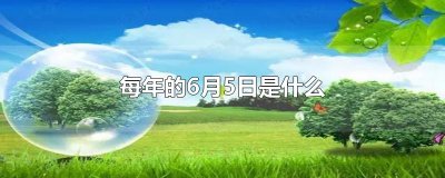 ​每年的6月5日是什么
