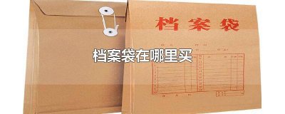 ​哪里可以买到档案袋 档案袋上哪买