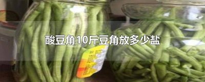 ​酸豆角用多少盐 酸豆角腌制盐和豆角的比例
