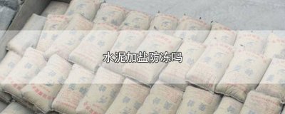 ​冬天水泥防冻加点盐可以吗 冬天水泥防冻加点盐好吗
