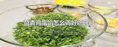 ​茴香鸡蛋馅儿的做法 调茴香鸡蛋馅的10个窍门