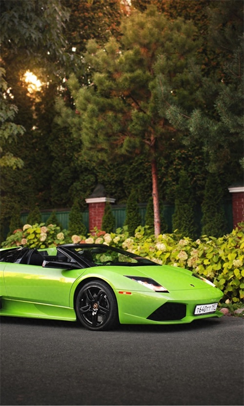 兰博基尼蝙蝠高清壁纸，只有跑车才能驾驭这个颜色