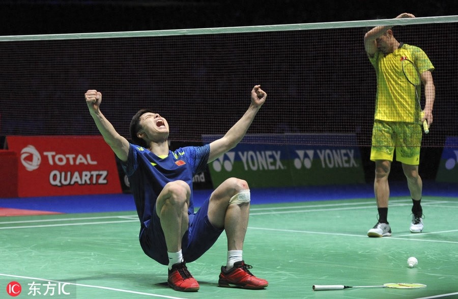 突破林李统治！石宇奇2-1胜林丹首夺全英公开赛男单冠军