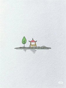 (121)干净清新的风景简笔画,一眼就爱上,简单好学,赶紧收藏