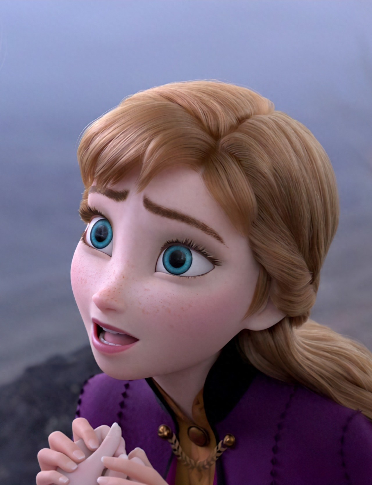 美美美!姐妹情深!冰雪奇缘2 艾莎女王 安娜公主高清特写壁纸