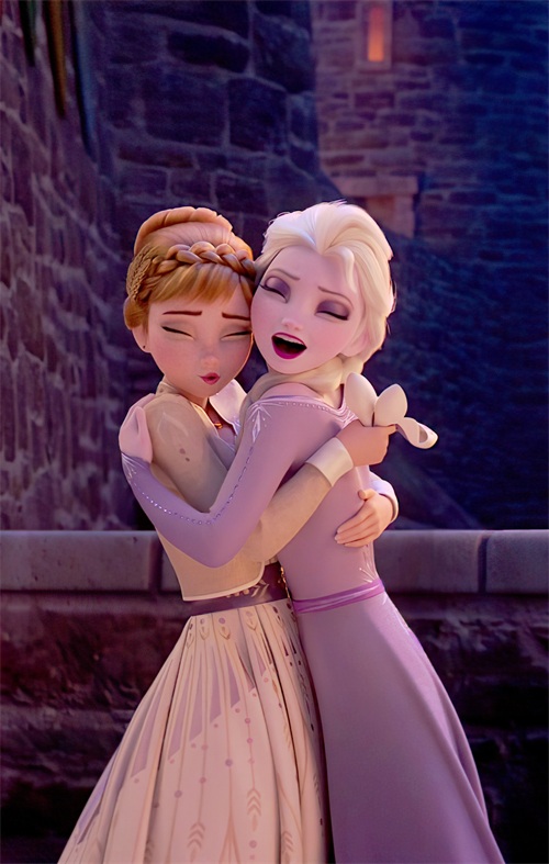 美美美!姐妹情深!冰雪奇缘2 艾莎女王 安娜公主高清特写壁纸