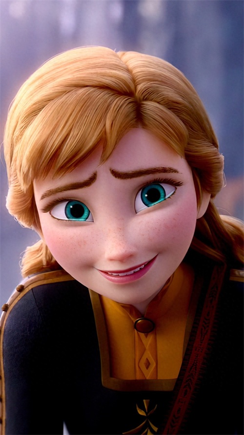 美美美!姐妹情深!冰雪奇缘2 艾莎女王 安娜公主高清特写壁纸