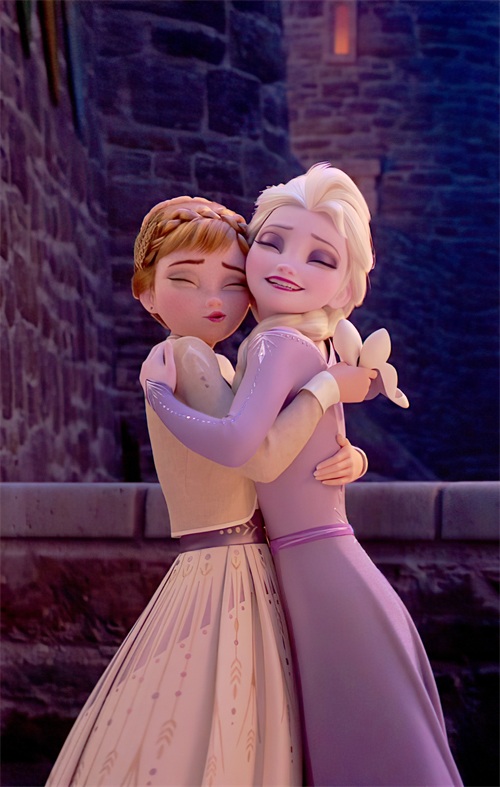 美美美!姐妹情深!冰雪奇缘2 艾莎女王 安娜公主高清特写壁纸