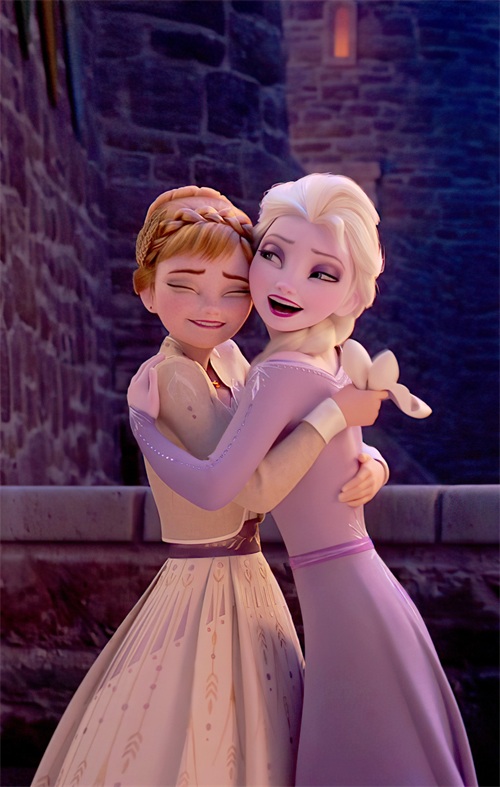 美美美!姐妹情深!冰雪奇缘2 艾莎女王 安娜公主高清特写壁纸