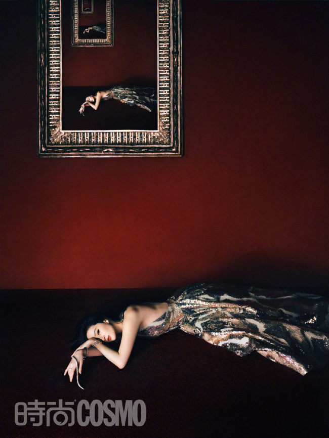 又仙又美！刘亦菲红裙雕刻感大片释出