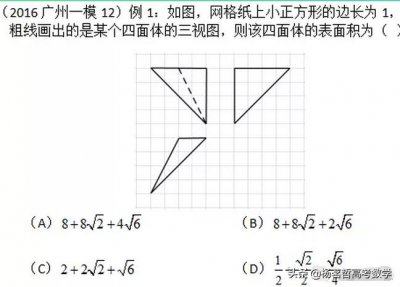 ​高中数学快速还原三视图题型的绝招，学霸们都夸赞的好方法
